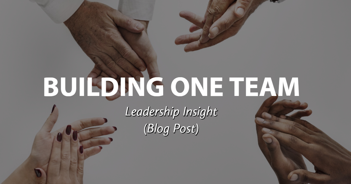 Leadership Insight (Blog Post) - Building ONE Team