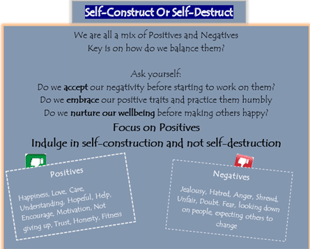 Self-Construct Or Self-Destruct