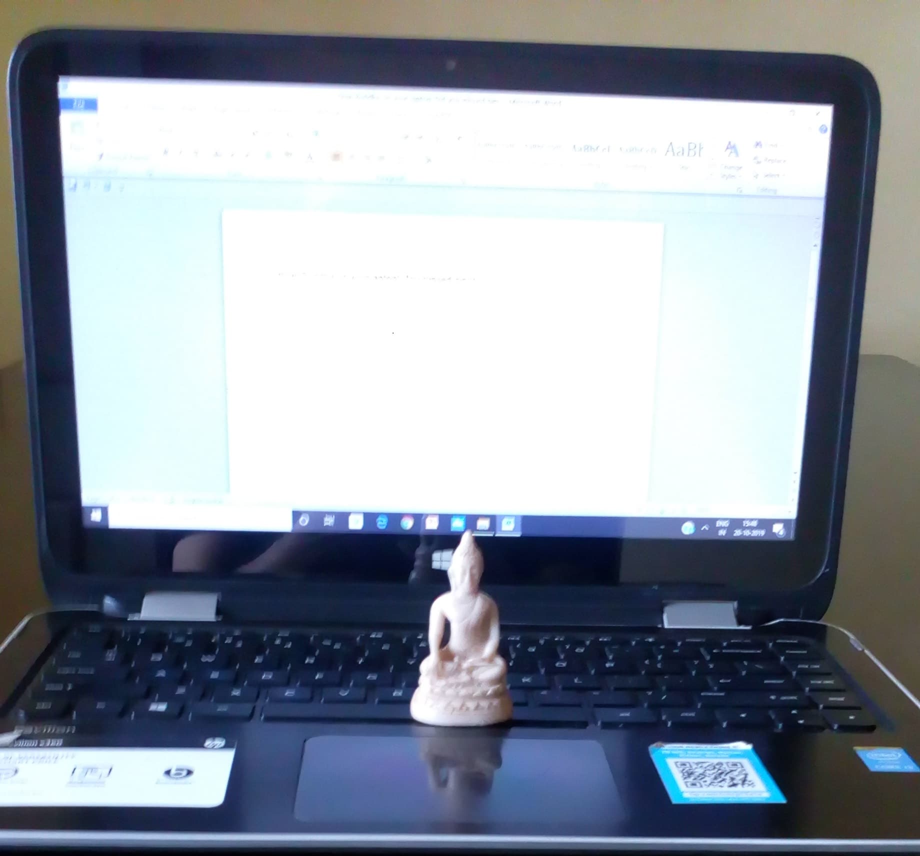 Now, Buddha on your laptop! You missed him?